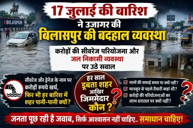 जलभराव से जनजीवन बेहाल, ड्रेनेज व्यवस्था और प्रशासनिक तैयारियों पर उठे सवाल